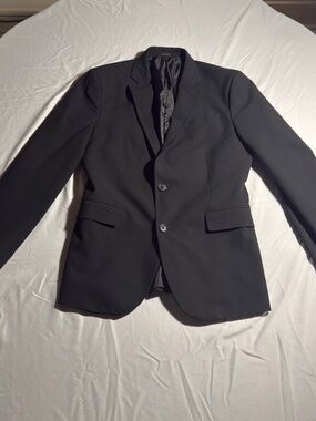 J. Ferrar Blazer Suit Jacket Mens Size 40R Sport Coat Slim Fit Black Lined